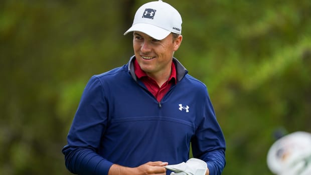 Jordan Spieth during the Valero Texas Open on 2021.
